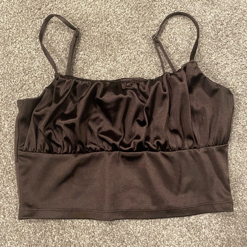 H&M Divided Ruched Crop Tank